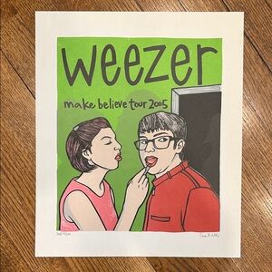 Weezer Vintage “Make Believe” Tour 2005 Poster - Signed & Numbered